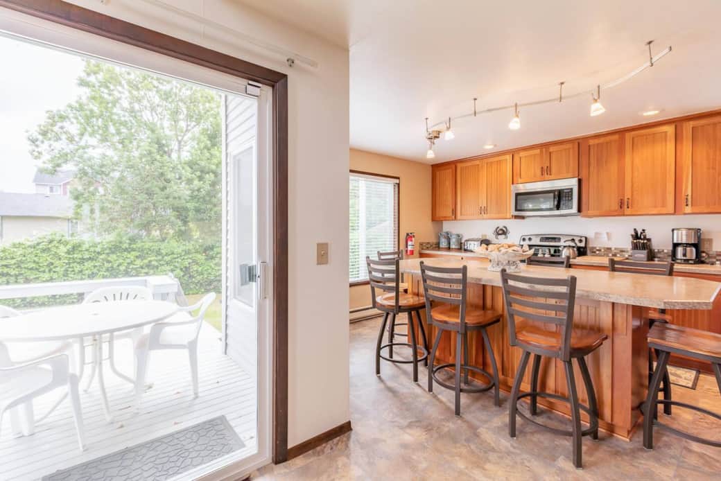 Kitchen with view of Patio