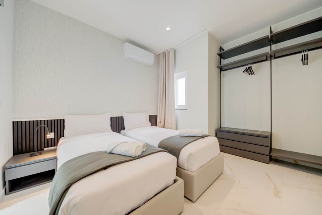 Like to keep the bedsheets all to yourself The bedroom with two single beds is the best choice for y Like to keep the bedsheets all to yourself The bedroom with two single beds is the best choice for y