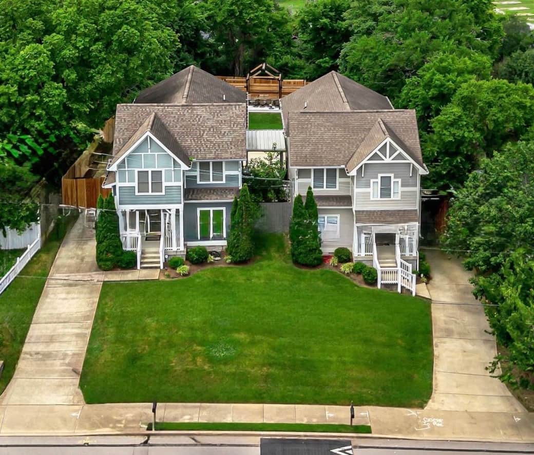 Private Complex with Wrap Around Driveway w/ auto exit sensors and event pergola w/ seating for 24.  10 Min from Downtown