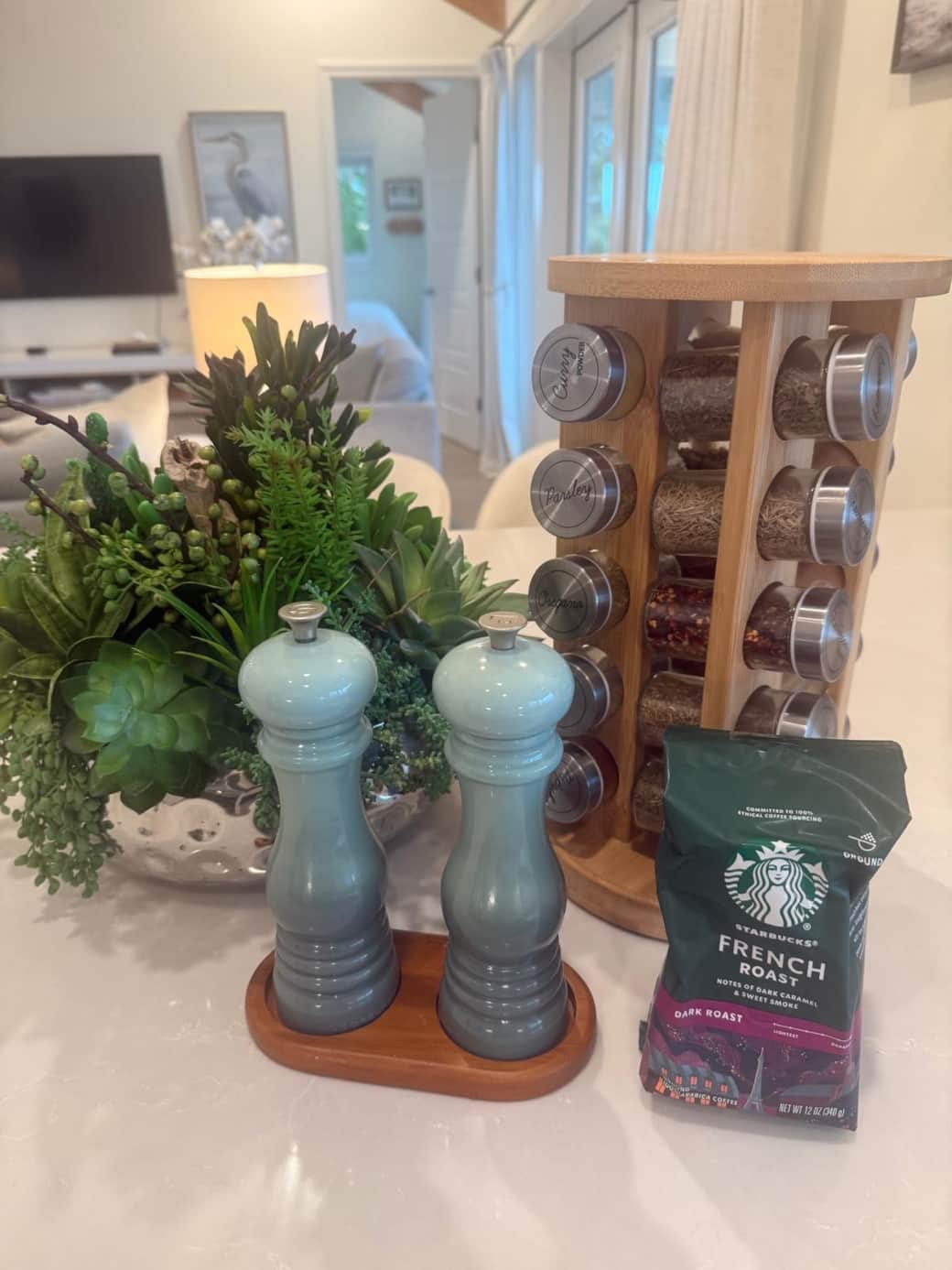 Well-stocked kitchen pantry items