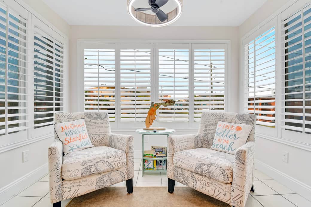 The perfect place for morning coffee or to curl up with a book. The perfect place for morning coffee or to curl up with a book.