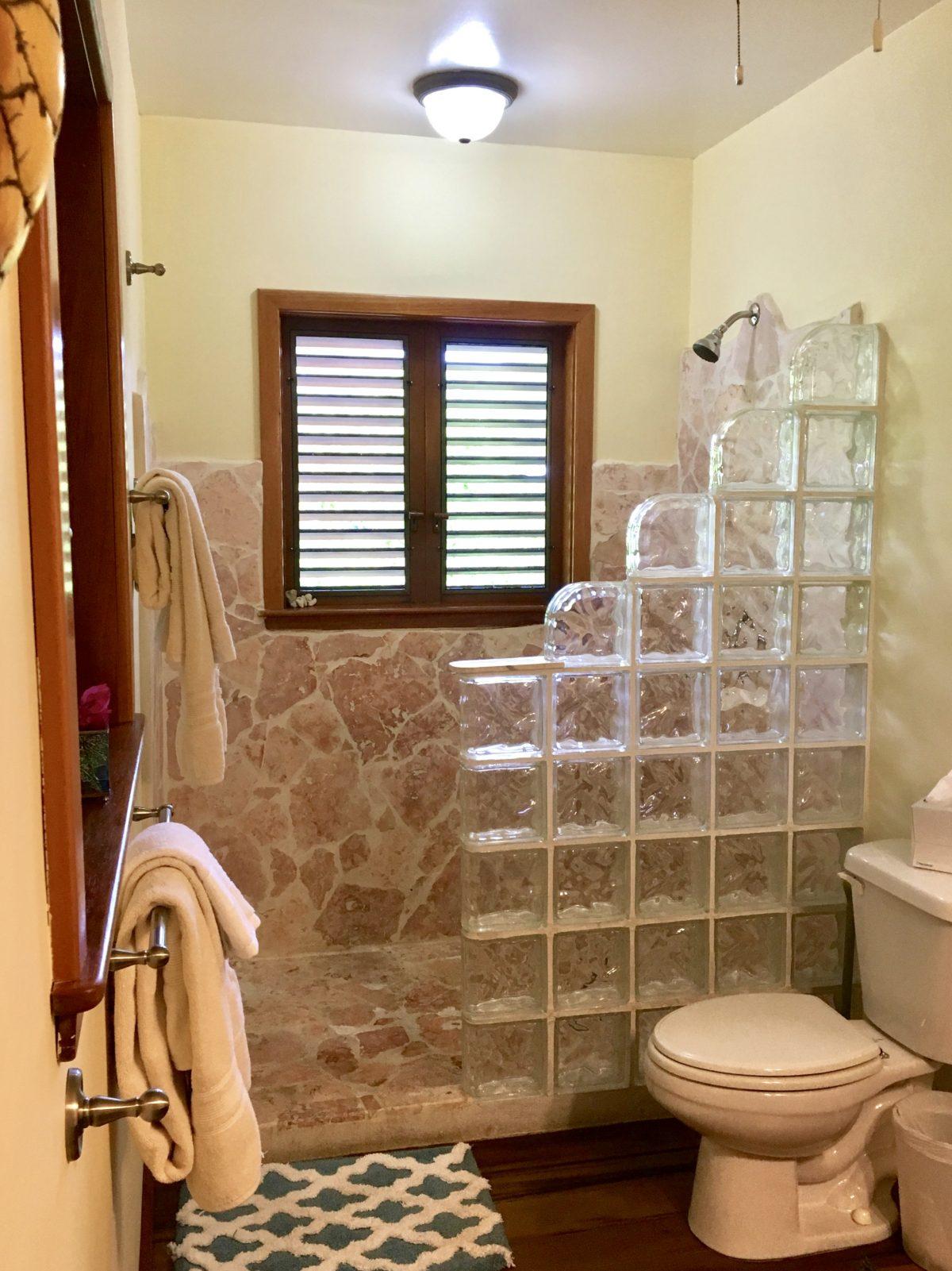 Beautiful stone shower