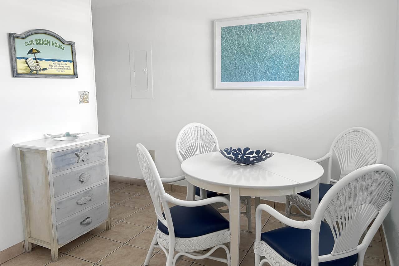 Unit #37 Dining area for 4 people. 