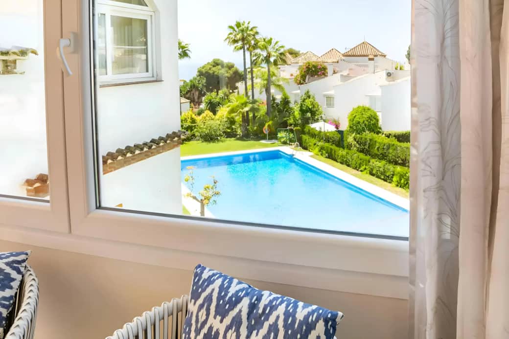 View of the Pool from the Study Room