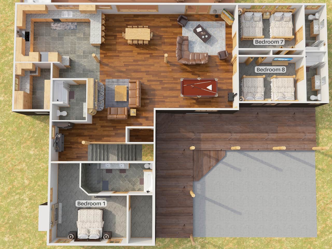 Main Level Floor Plan – Sugar Sand Beach House