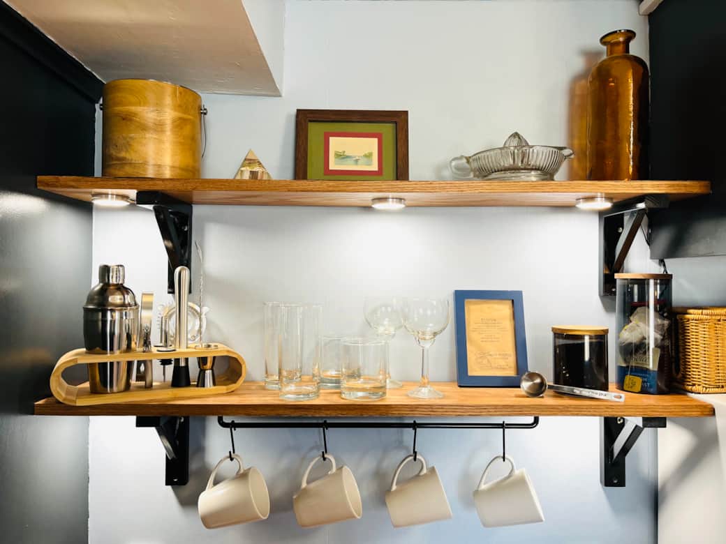 Glassware, freshly ground & locally roasted coffee, tea