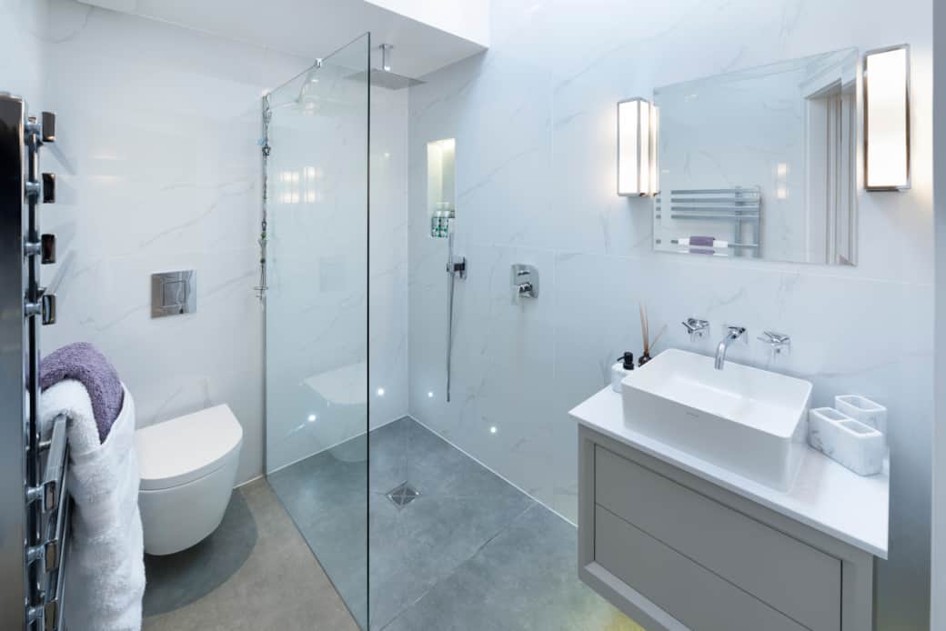 Shower and Toilet