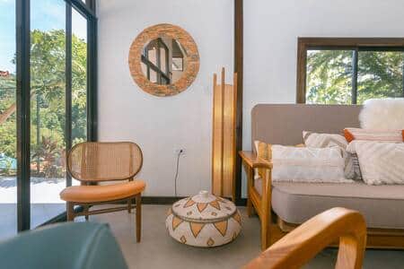 Open, stylish, practical living room