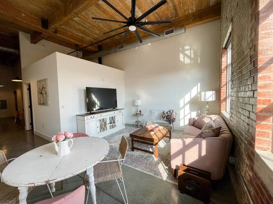 Intimate living and dining area