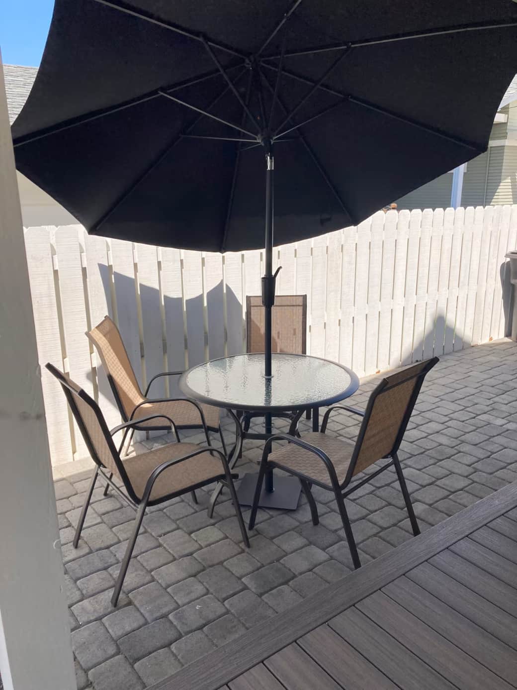 Enjoy outdoor dining in the spring, summer, and early fall. BBQ out back will help you cook up a yum