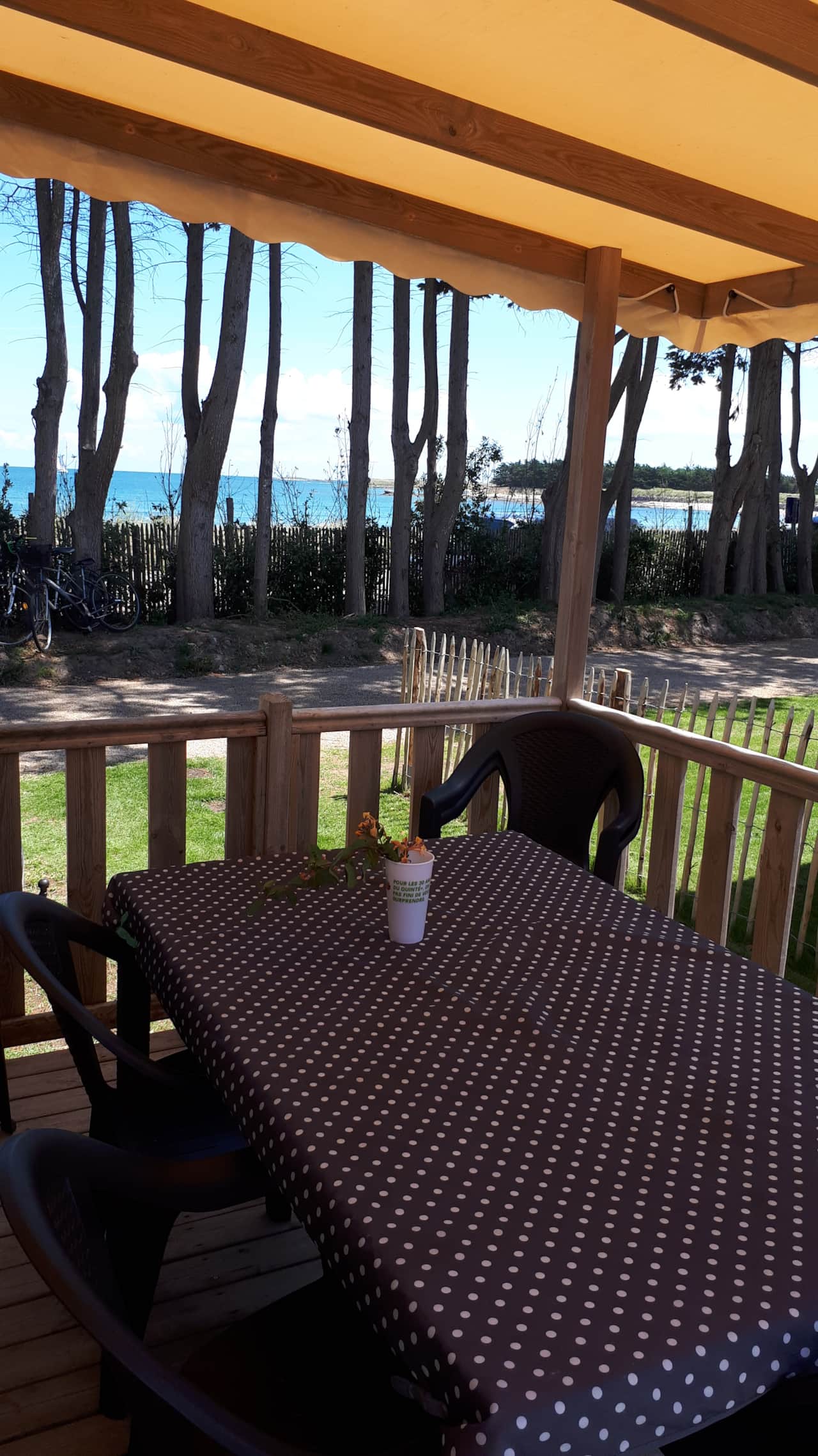 terrasse avec vue mer