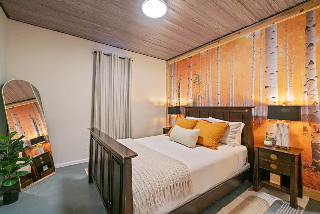 Bedroom 3, like with bedrooms 1 & 2, has a full body arch mirror & a barn door closet (not pictured)