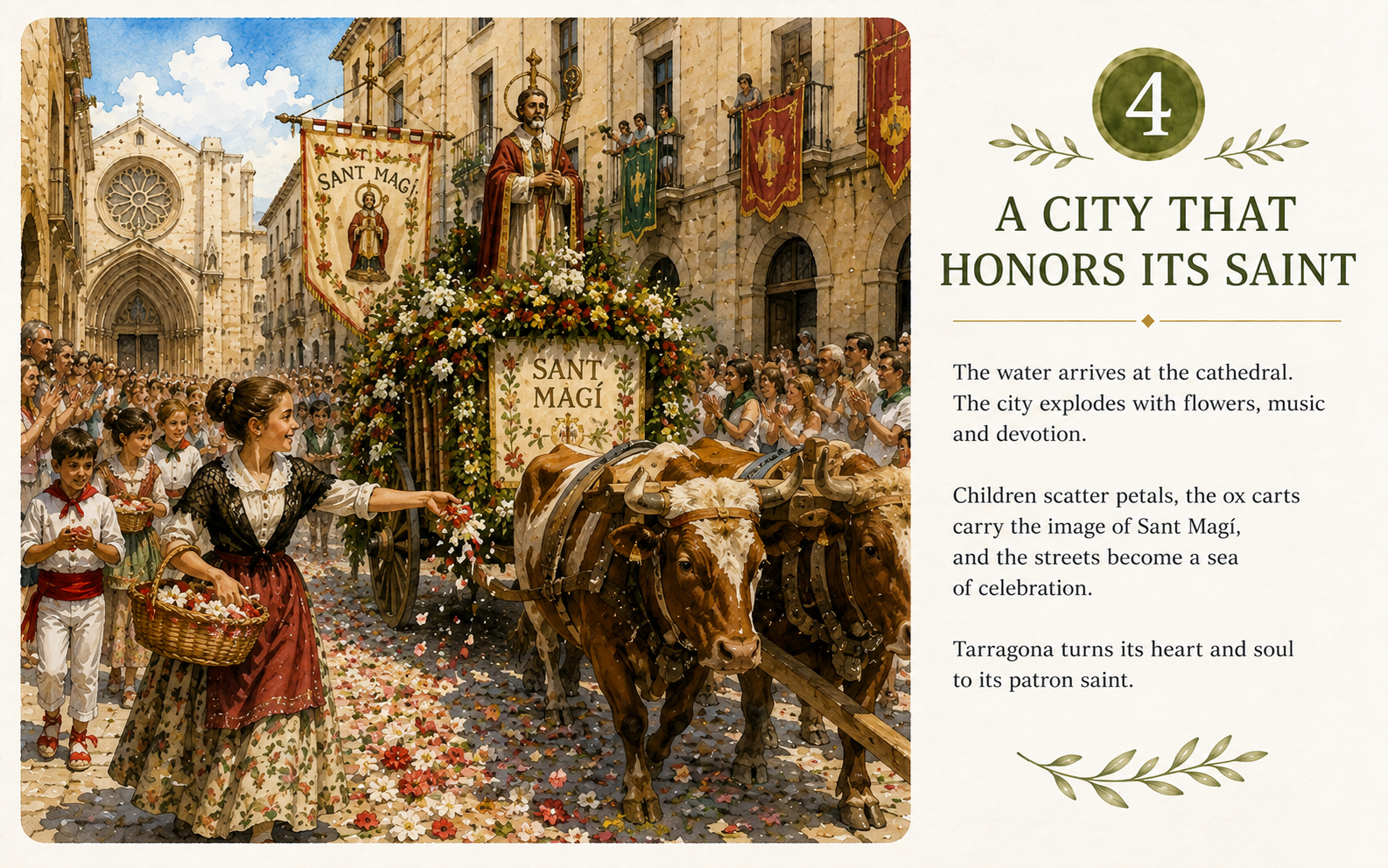 Sant Magí procession through the historic streets of Tarragona