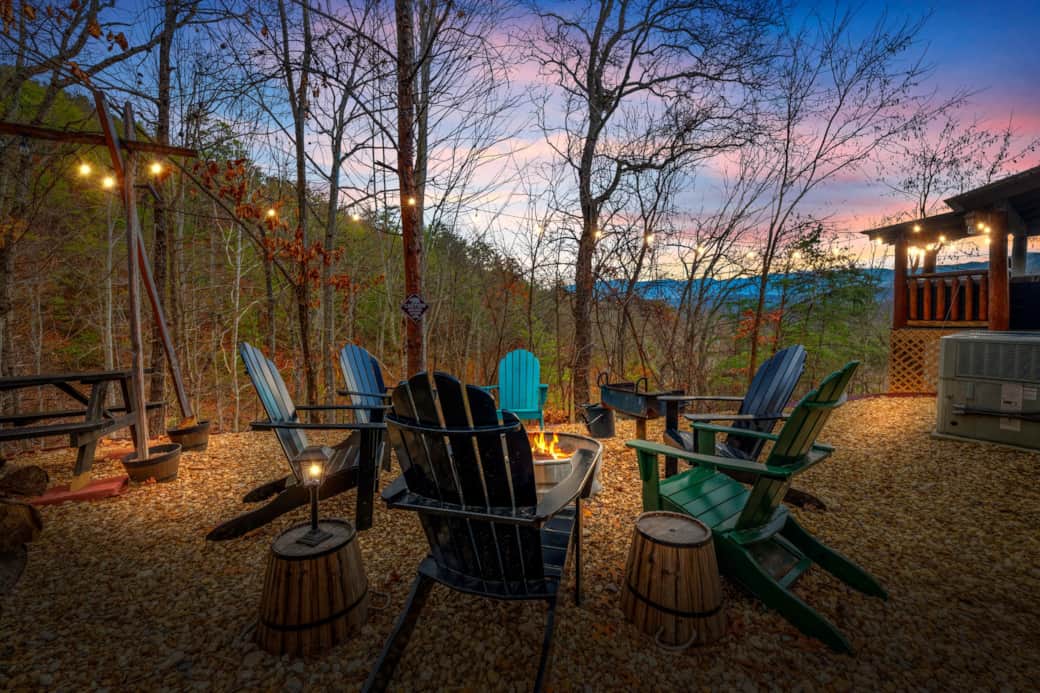 Fire pit with plenty of seating Fire pit with plenty of seating