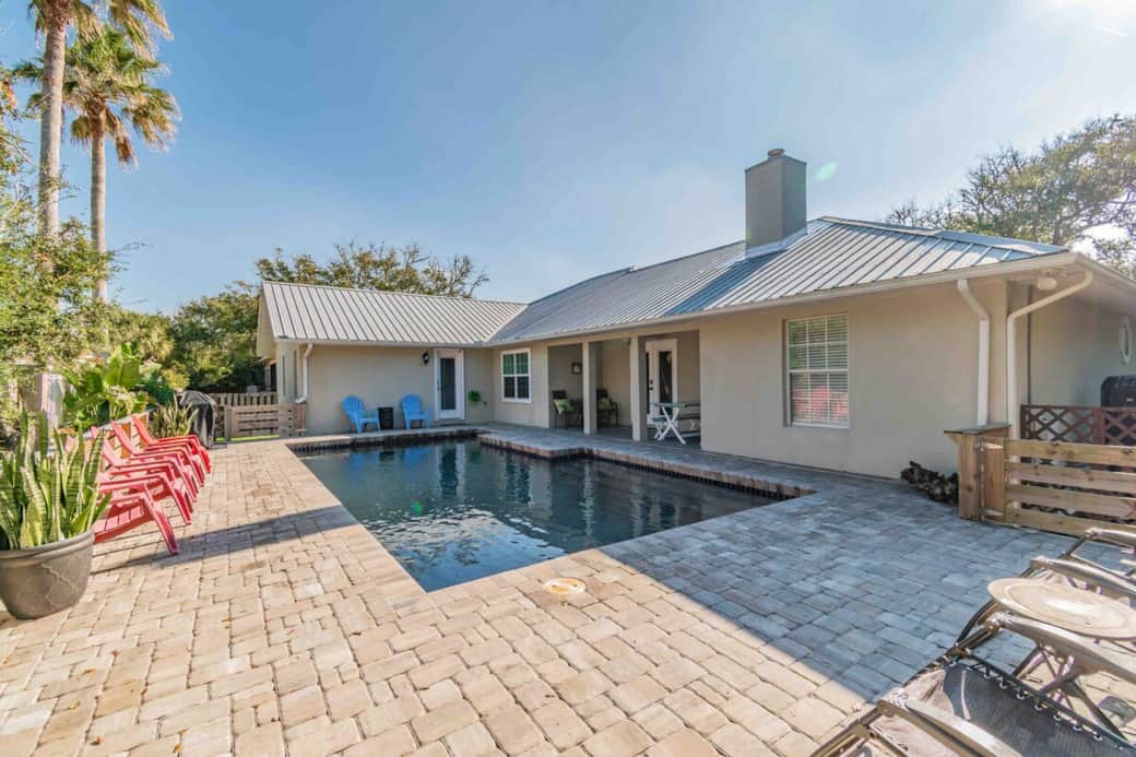 Room for everyone to sit and enjoy the relaxing heated pool!