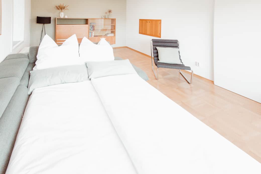 Schlafcouch im Wohnzimmer