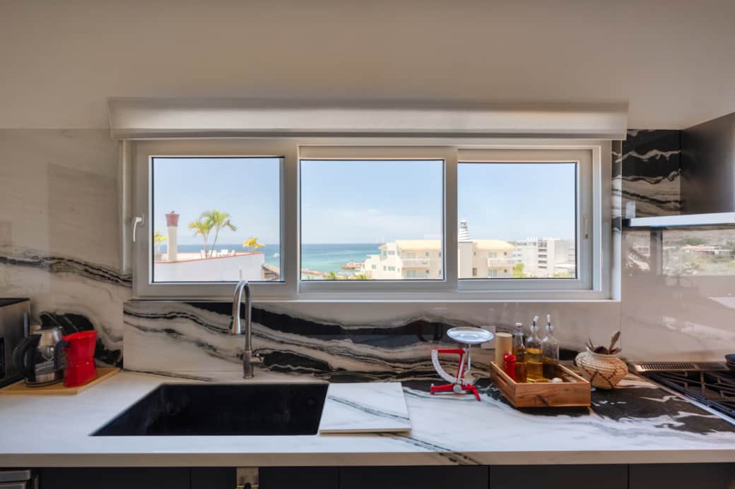 Ocean view from the kitchen