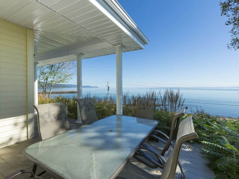 Terrace with furniture and magnificent view