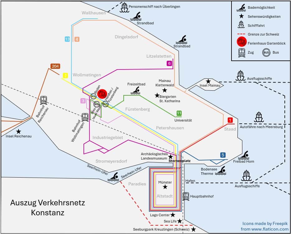 Auszug aus dem Verkehrsnetz