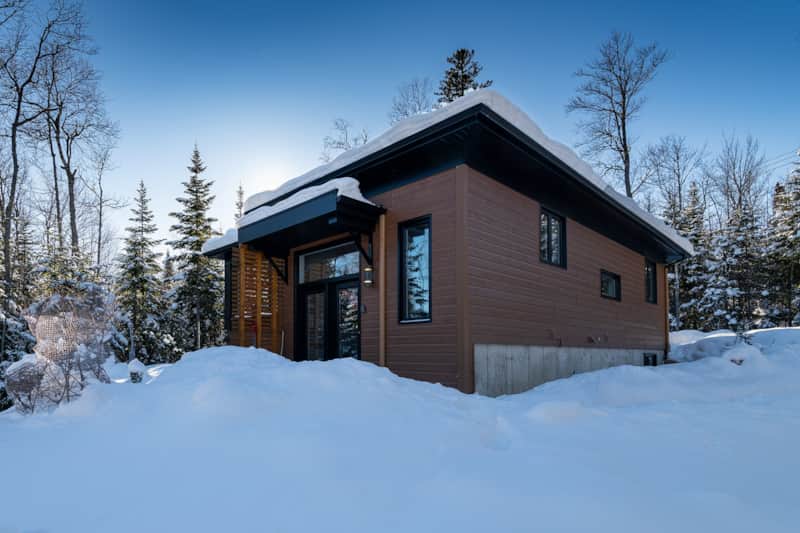 The entry of the Chic Chac during winter