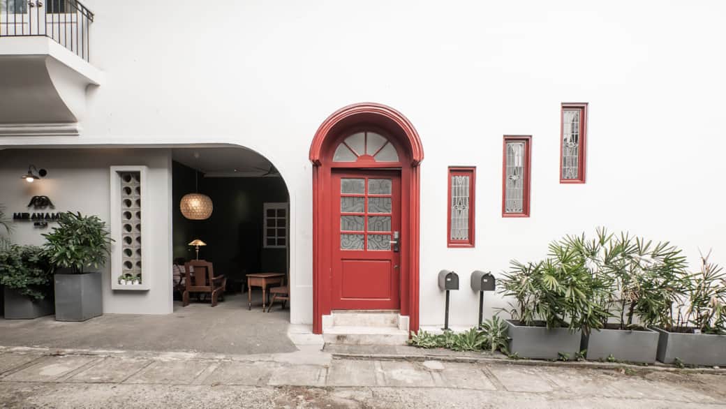 The iconic red door of MiraNamin Nest