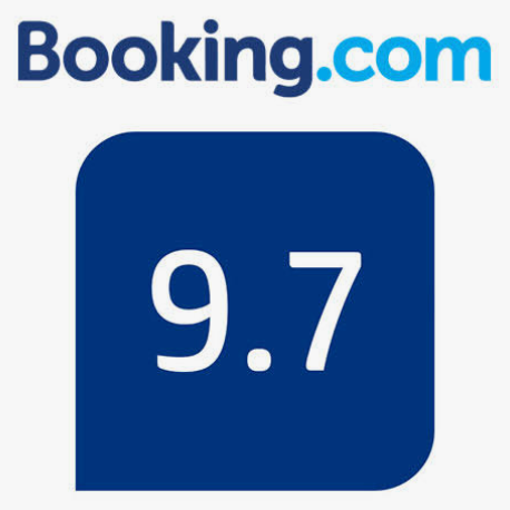 9.7 rating on booking.com
