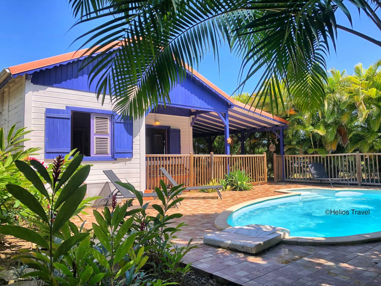 Villa Deshaies sleeps 6. 3 air-conditioned bedrooms, swimming pool, and beach 300 meters away.