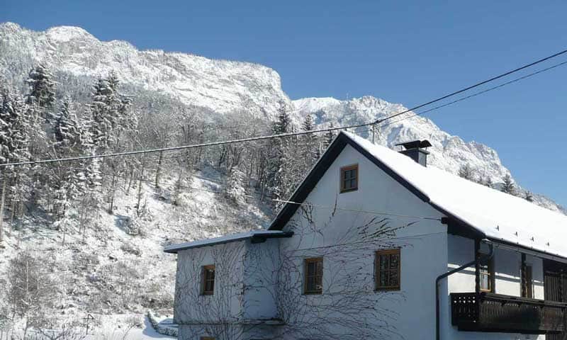 Chalet in winter