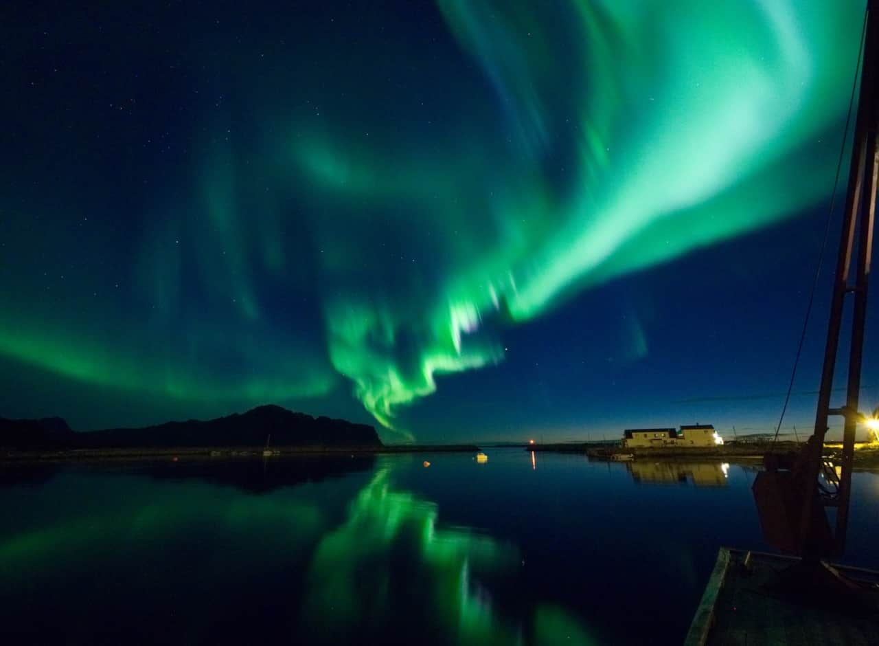 Aurora Lofoten Nordlys Vestresand
