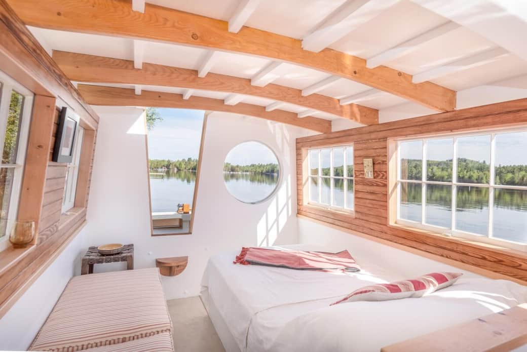 Interior space - double bed with seating Interior space - double bed with seating