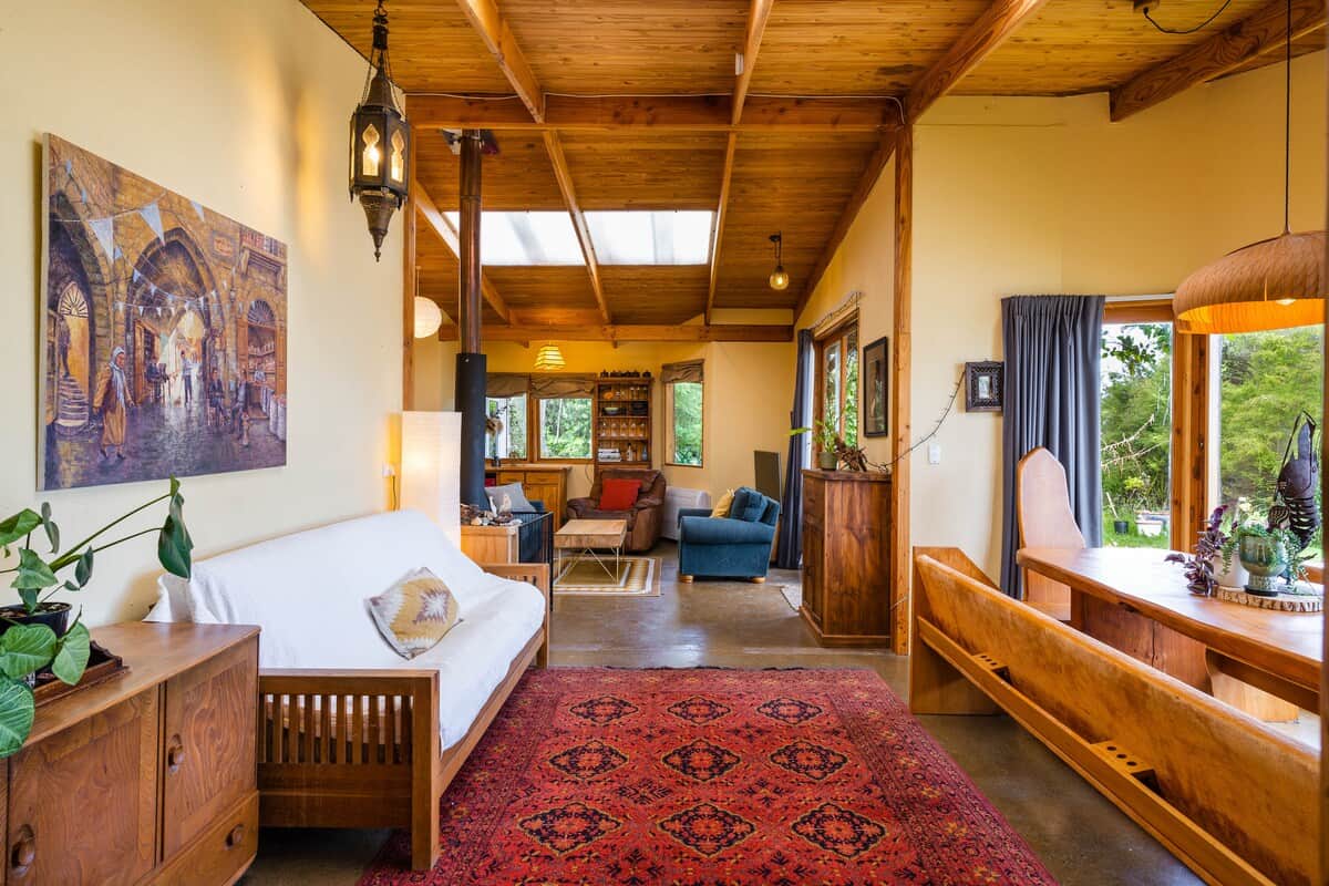 Main Lodge spacious and light filled Dining and Living area.