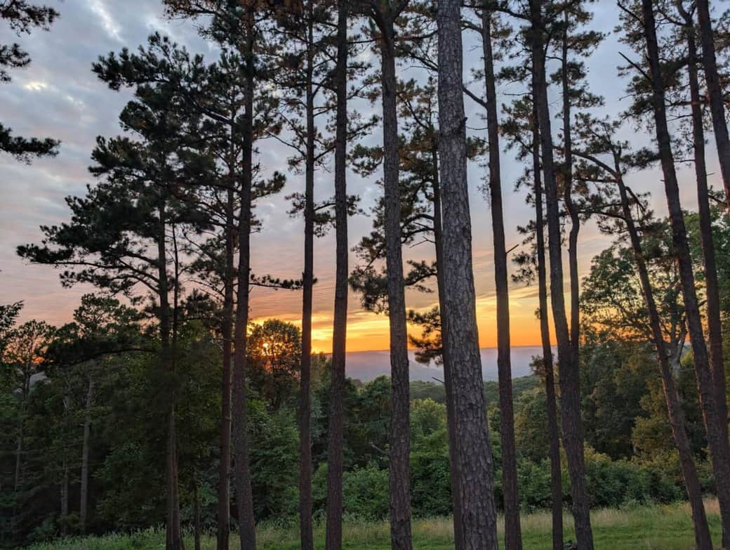 Sunset picture from the large back deck. 