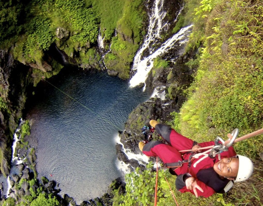 descente en rappel cascade grand galet