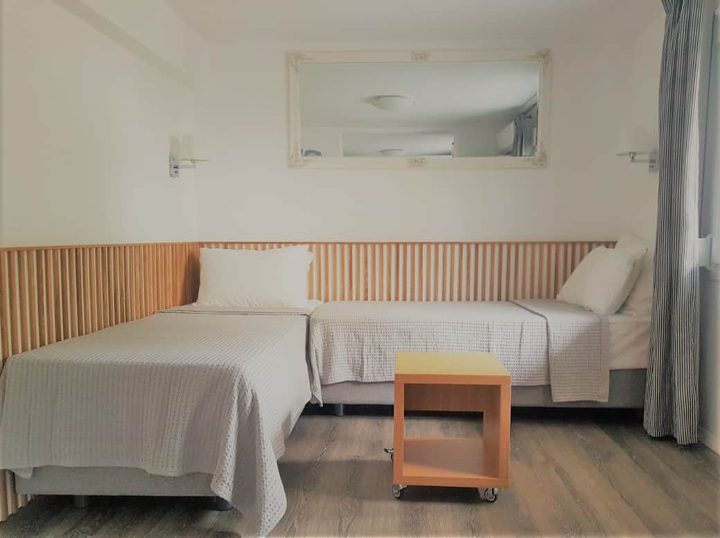 Lounge converted bed