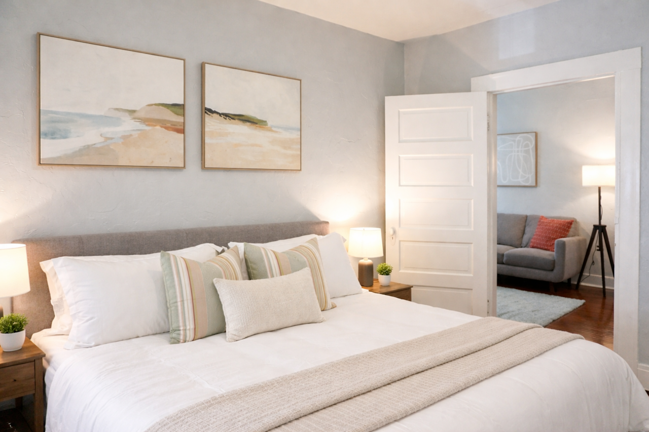Sink into the cozy Casper King bed—consistently loved by guests