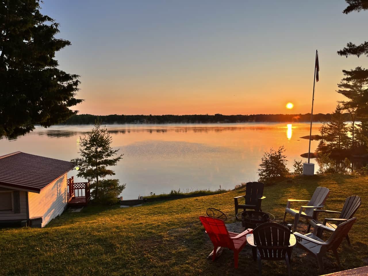 Sunrise from the Bungalow deck