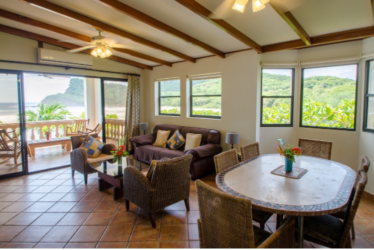Open plan living room for maximum ocean breeze