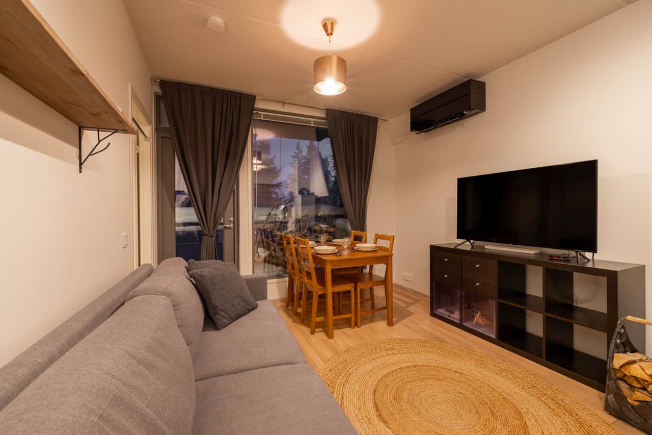 Living room and dining