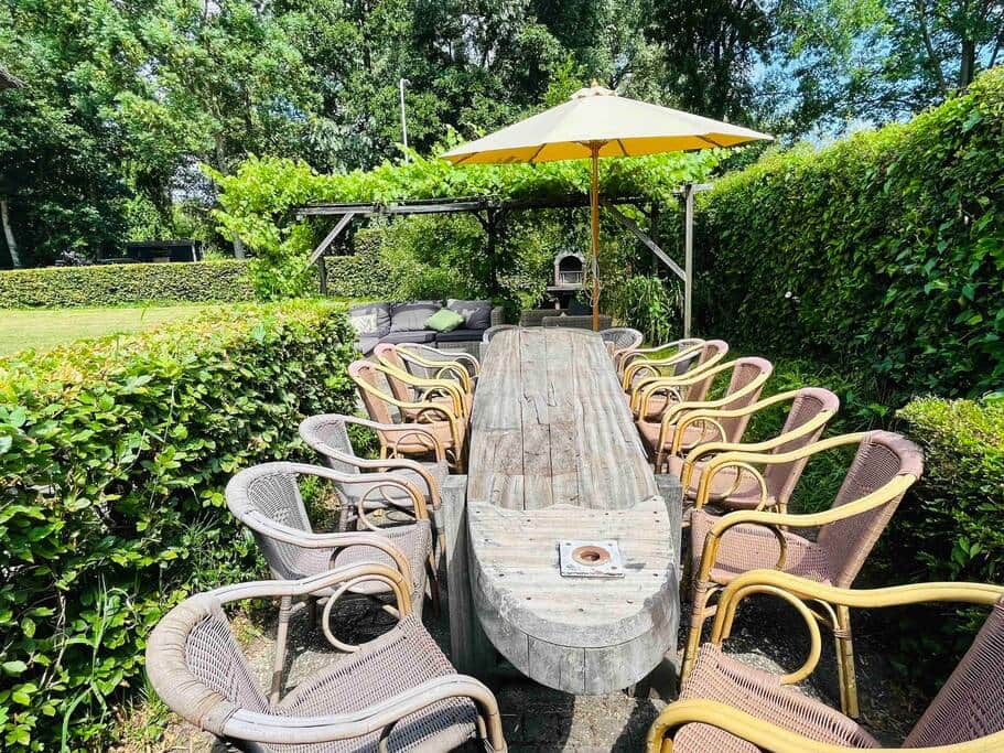 Garden dining area