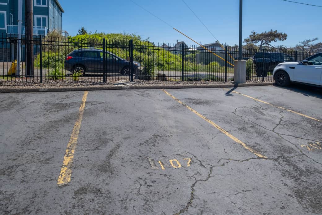 Private parking space.