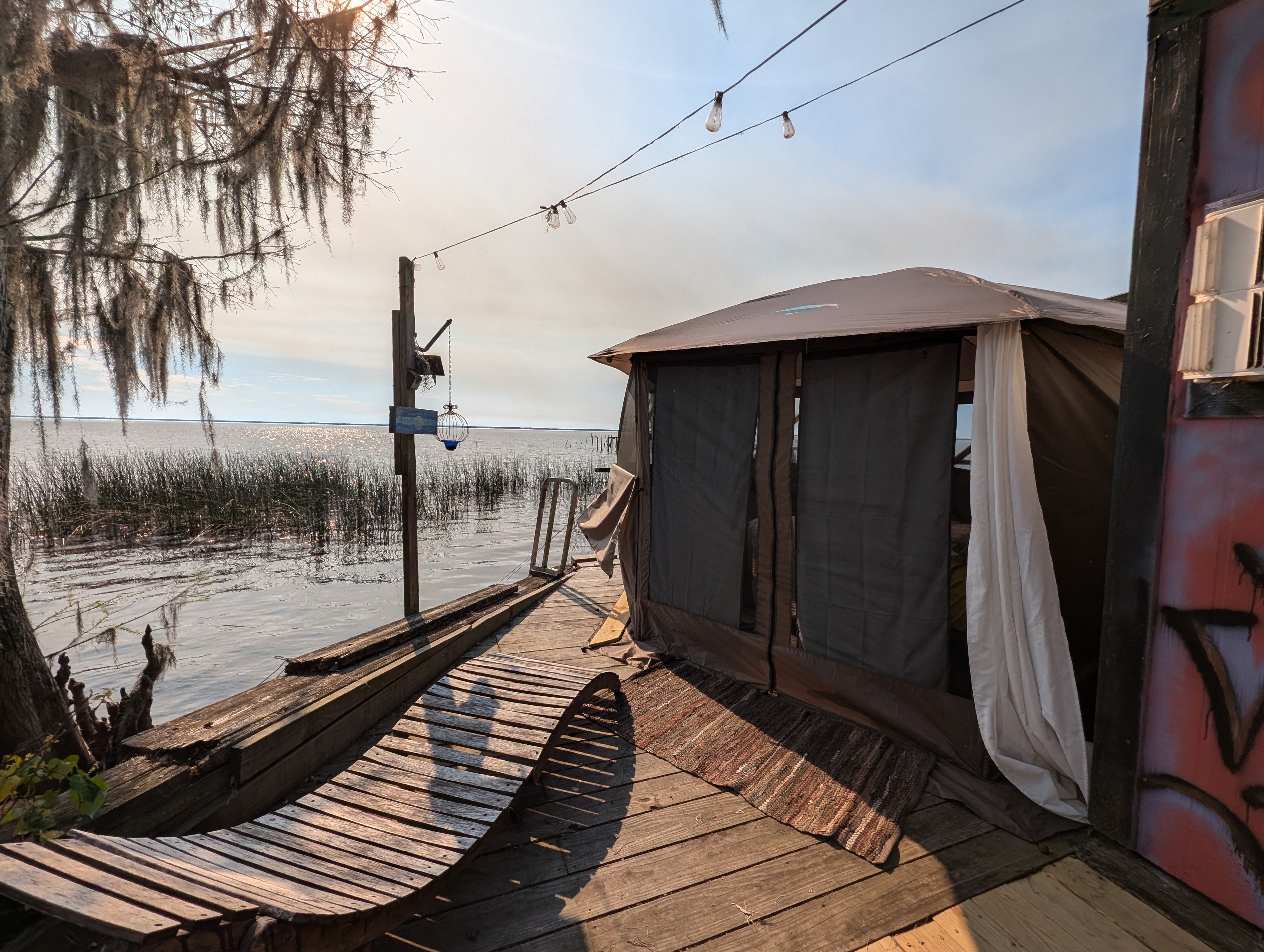 Waterfront Minimalist Micro Yurt Clothing Optional - Room in