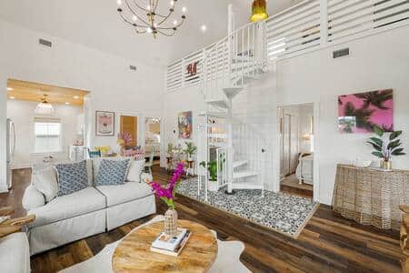 Step inside, and you'll discover a thoughtfully curated interior, many from local shops.