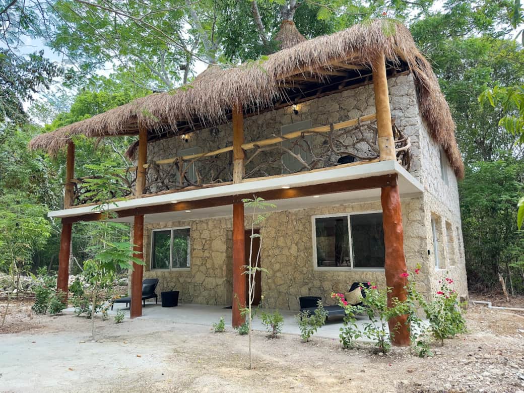 Rustic cottage with private cenote, temazcal and palapa all surrounded by jungle