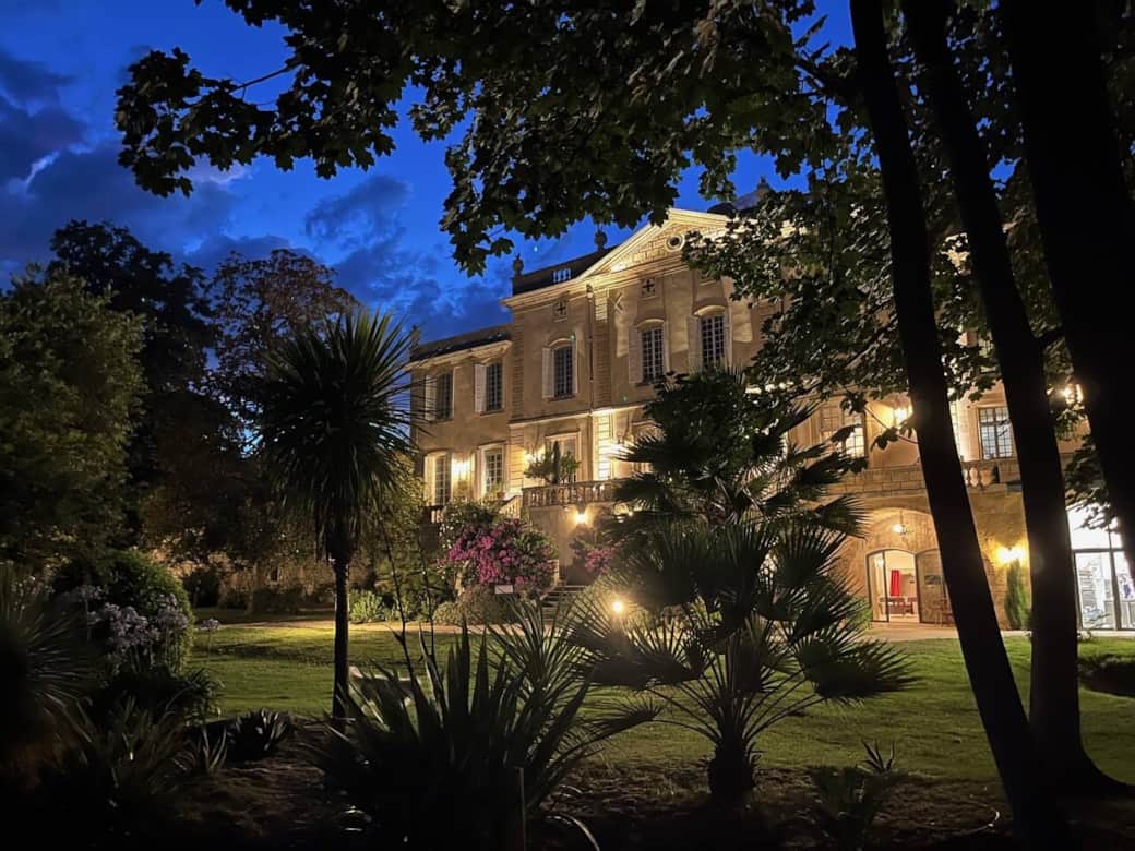 Château de Collias, vue de nuit