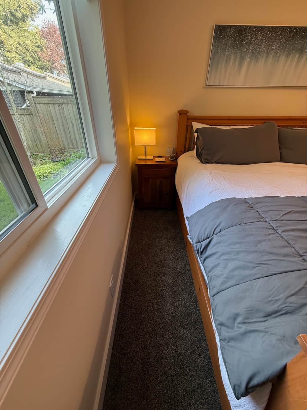 Left side of king bed