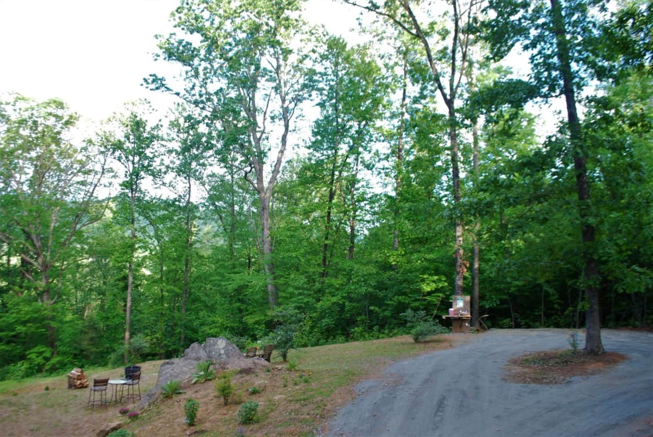 The site has western views and overlooks the valley