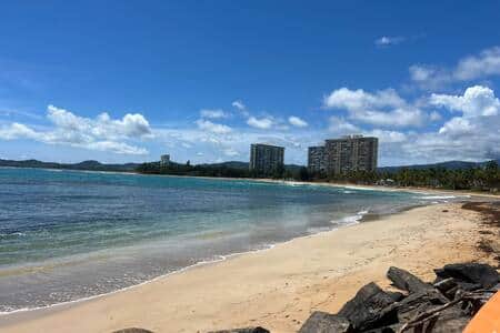 The beach in front of the condo
