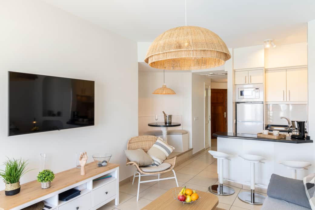 Living room with smart tv 