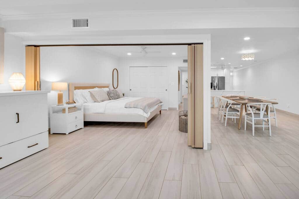 Main bedroom has folding doors that allow you to enjoy the views 24/7