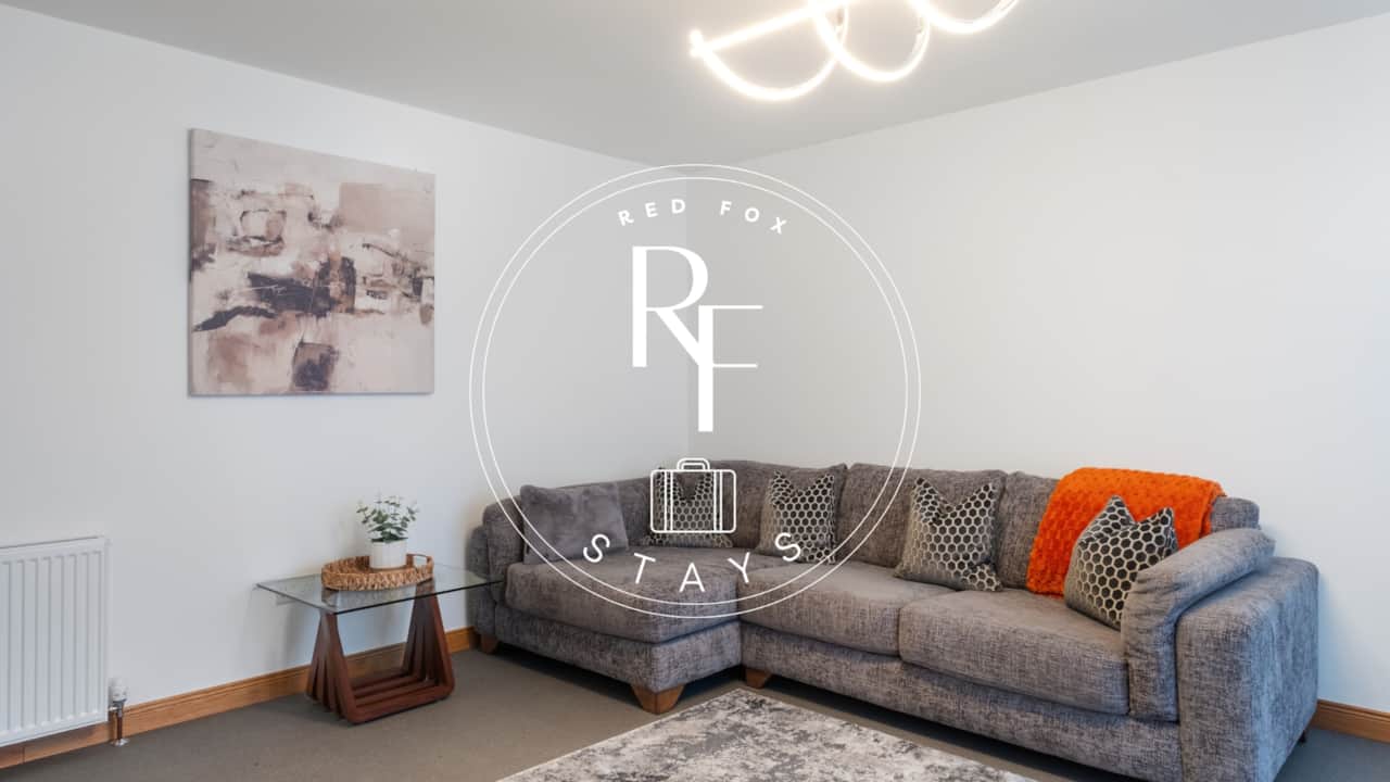 Comfortable Living Room with Smart TV
